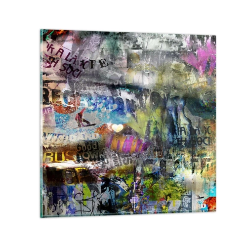 Obraz na skle - Koláž spomienok - 60x60 cm