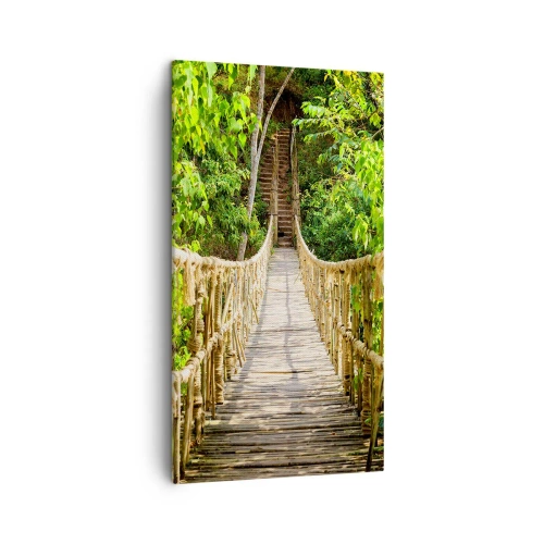 Obraz na plátne - Zavesený v zelenej - 45x80 cm
