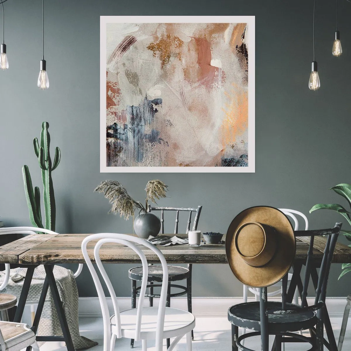 Plagát - Hmlistá abstrakcia - 60x60 cm