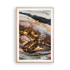 Plagát v ráme zo svetlého duba - Prvok krajiny - 61x91 cm