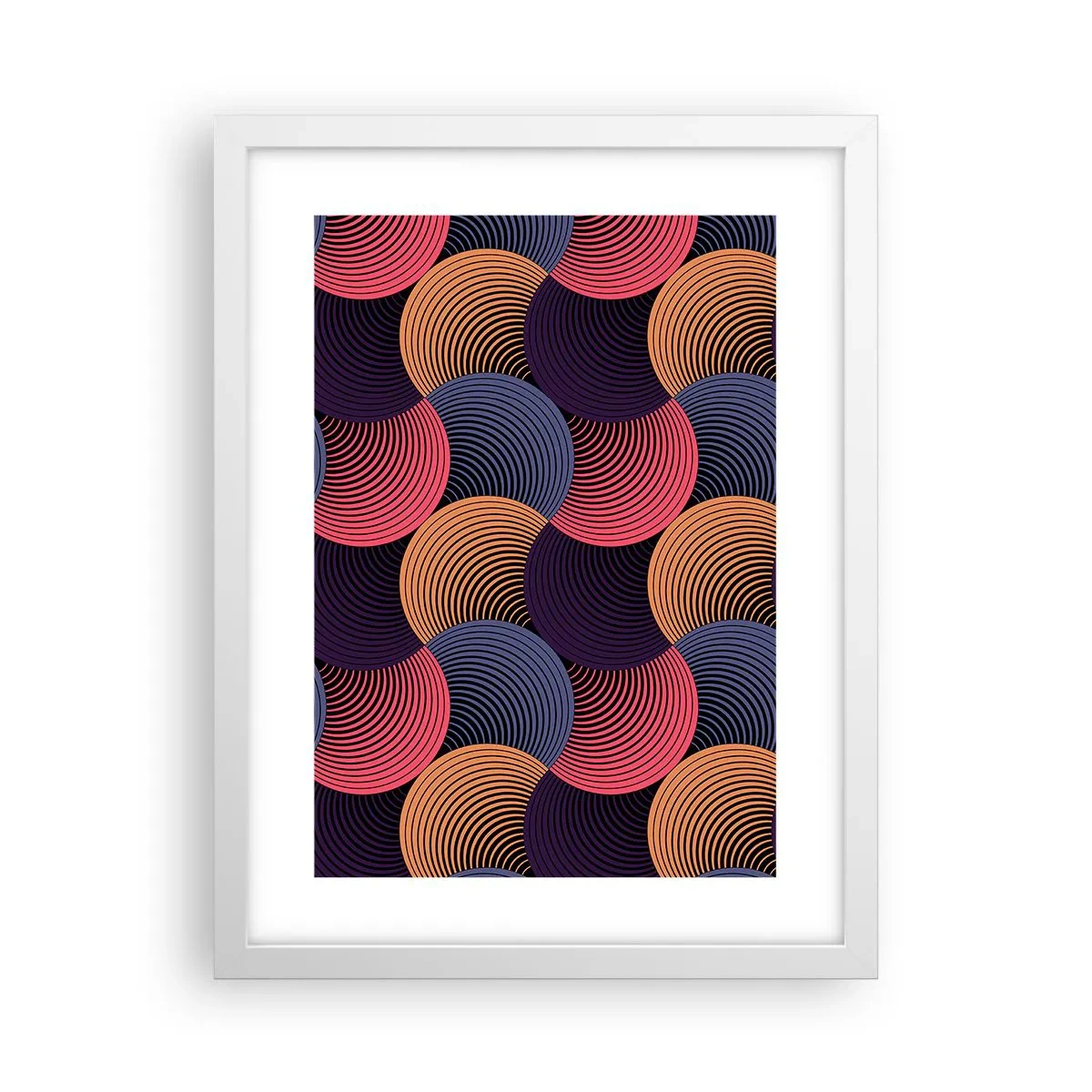 Plagát v bielom ráme - V kruhovom rytme - 30x40 cm
