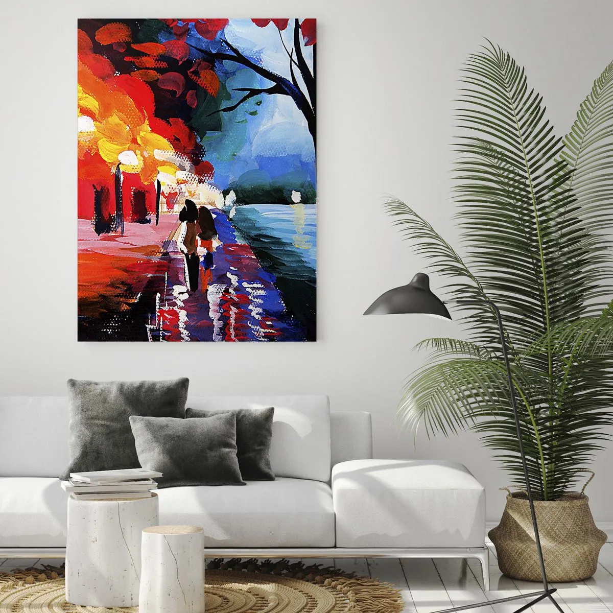 Obraz na skle - Horúca jeseň v parku - 80x120 cm