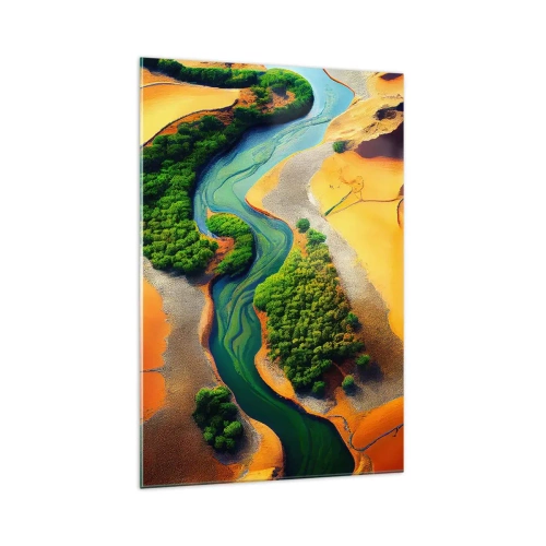 Obraz na skle - Životodarná rieka - 70x100 cm