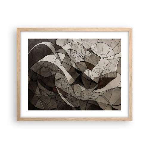 Plagát v ráme zo svetlého duba - Obeh farieb Zeme - 50x40 cm