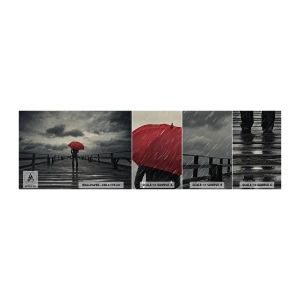 Vzorka Fototapeta Standard Eco - Nevadí, že prší - Drevené mólo, More, Prechádzka v daždi - 100x30 cm