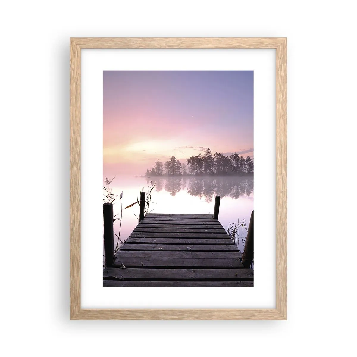 Plagát v ráme zo svetlého duba - Z ľaliovej hmly… - 30x40 cm