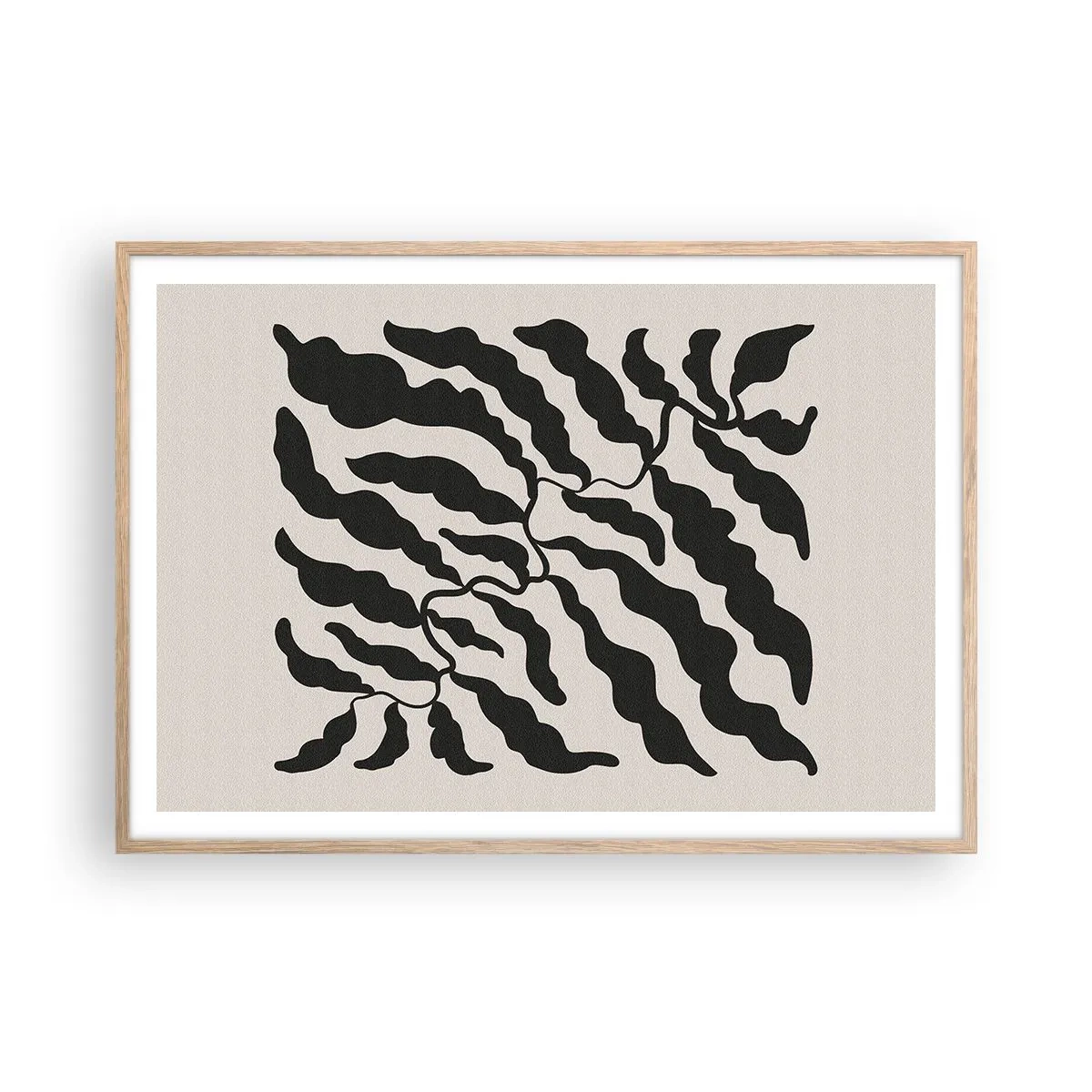 Plagát v ráme zo svetlého duba - Povaha štvorca - 100x70 cm