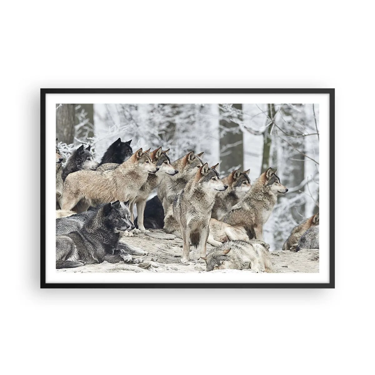 Plagát v čiernom ráme - Rodina a priatelia - 91x61 cm