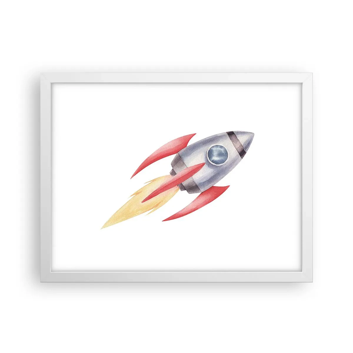 Plagát v bielom ráme - Vyššie, rýchlejšie, ďalej - 40x30 cm
