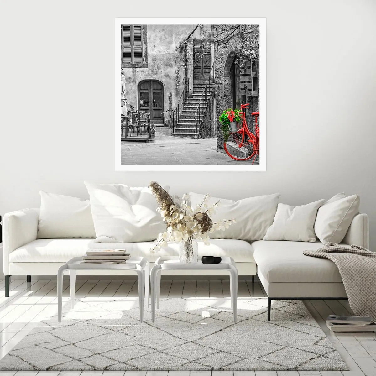 Plagát - Toskánska ulička - 40x40 cm