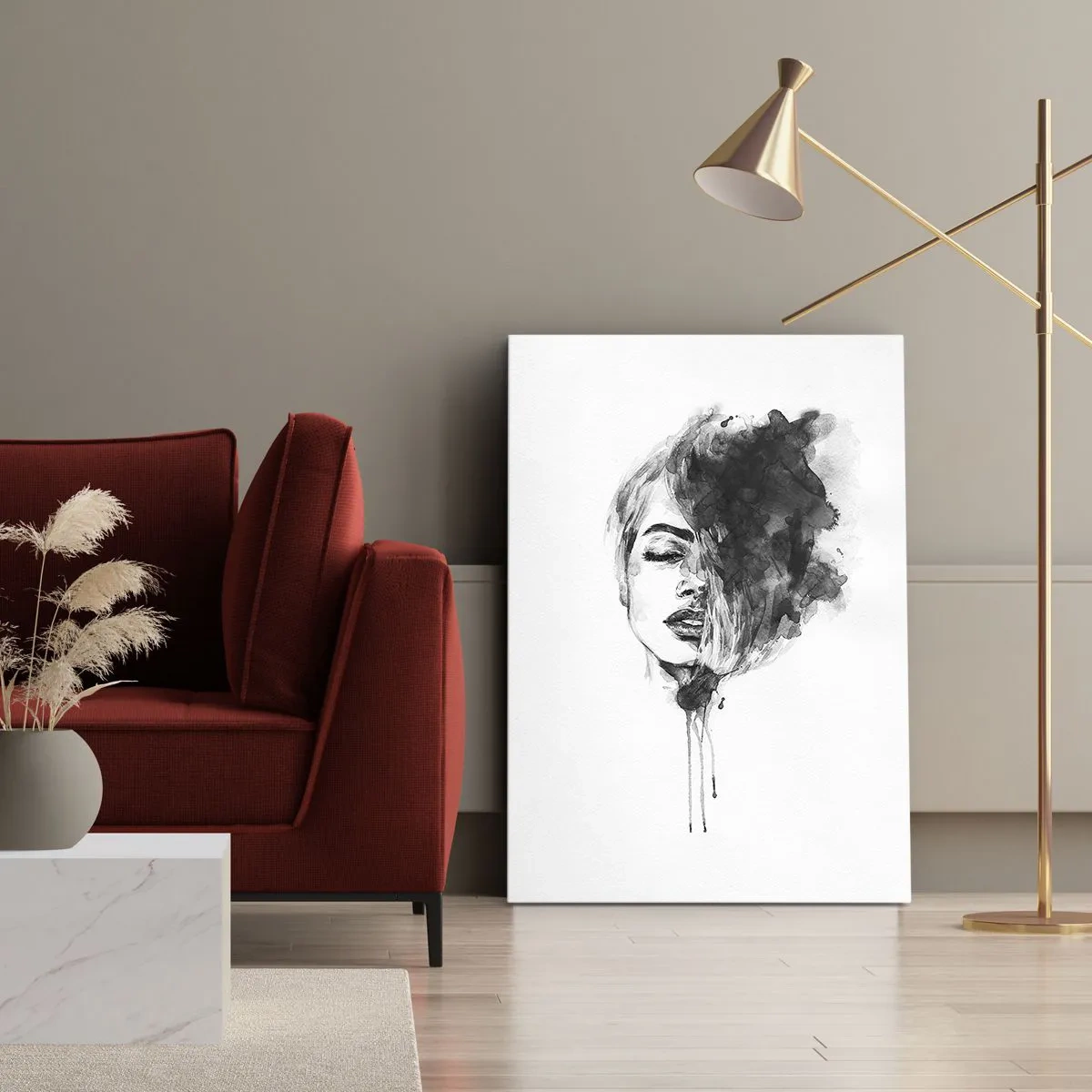 Obraz na plátne - O čom sníva dievča - 45x80 cm