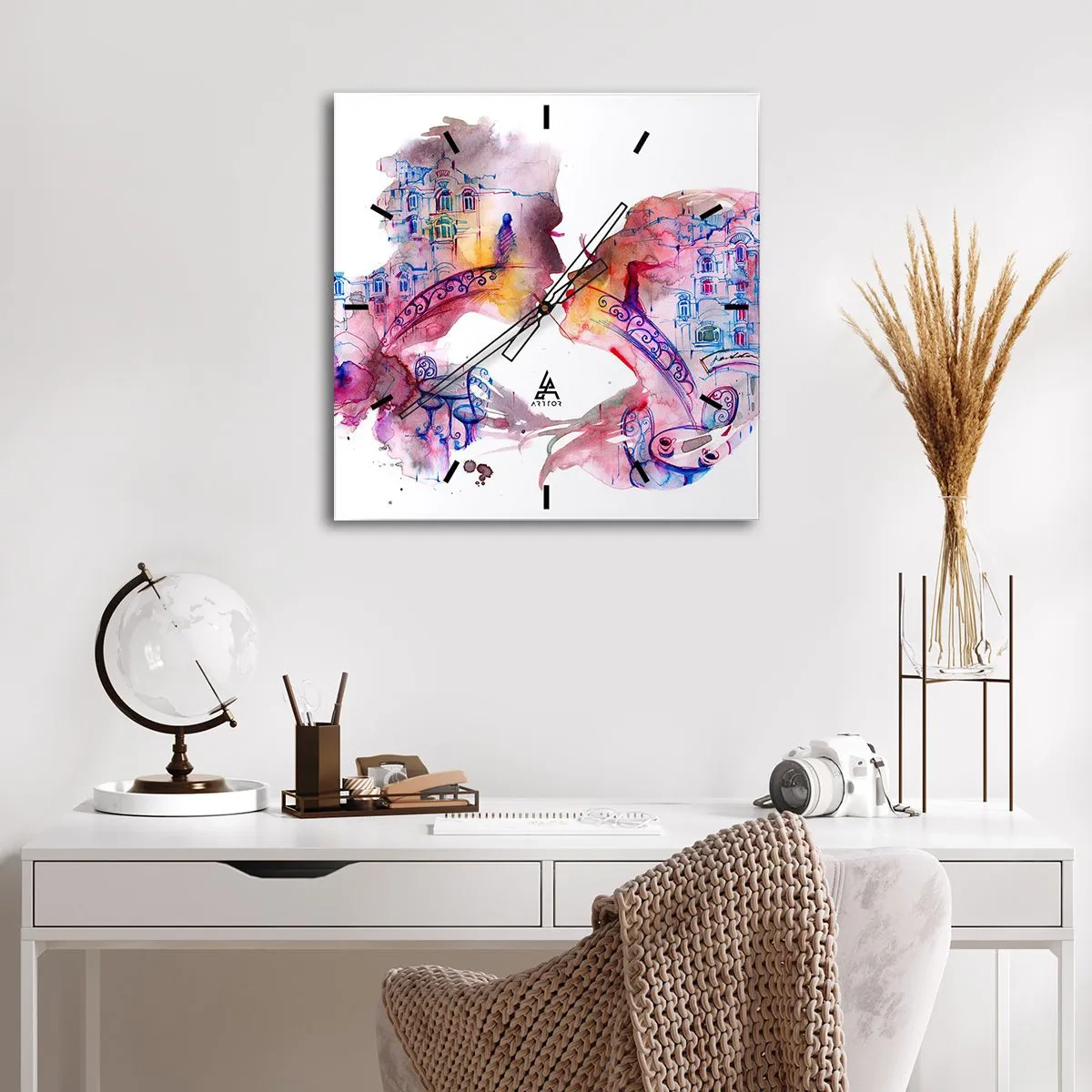 Nástenné hodiny - Tajomný most vzdychania - 30x30 cm