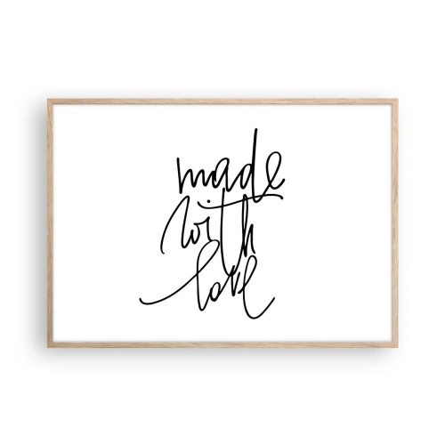 Plagát v ráme zo svetlého duba - Najlepšia značka - 100x70 cm