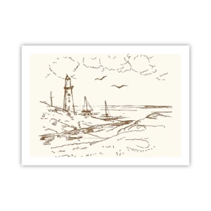 Plagát - Náčrt letných spomienok - 70x50 cm