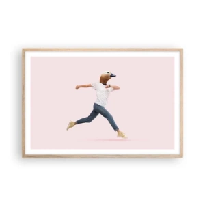 Plagát v ráme zo svetlého duba - Štipka absurdity - 91x61 cm