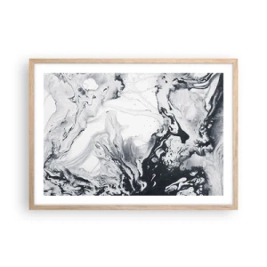 Plagát v ráme zo svetlého duba - Zemské vnútro - 70x50 cm