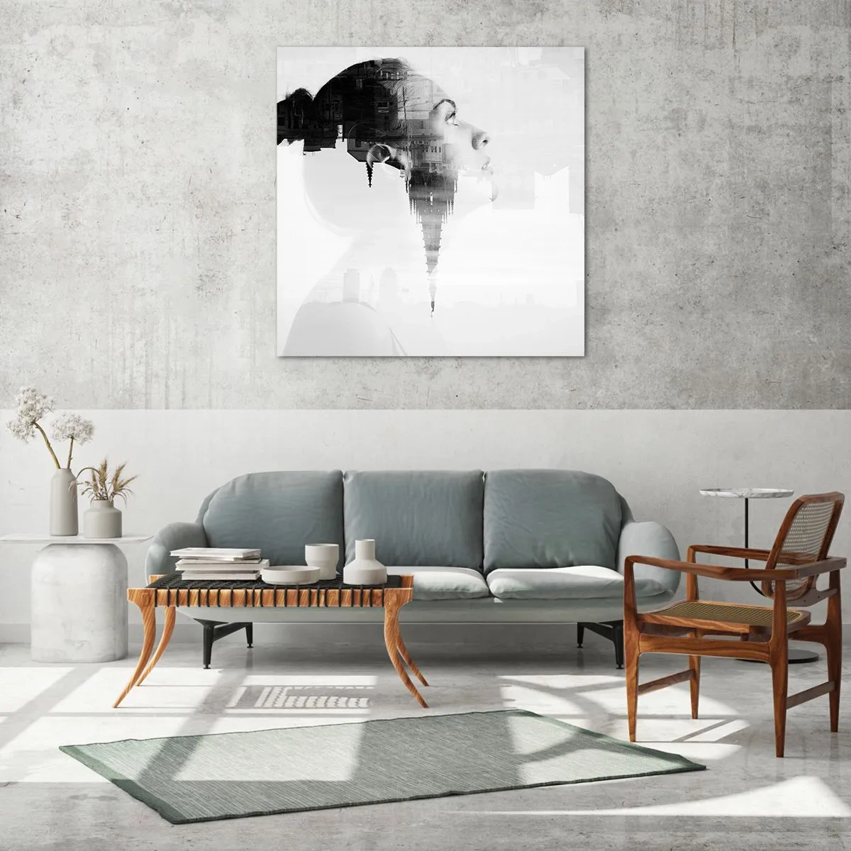 Obraz na skle - Z oboch strán okna - 30x30 cm