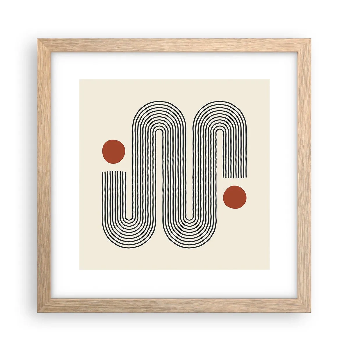 Plagát v ráme zo svetlého duba - Od začiatku do konca - 30x30 cm