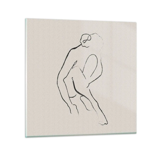 Obraz na skle - Intímna skica - 30x30 cm