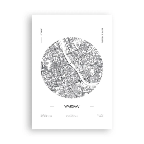 Plagát - Anatómia Varšavy - 70x100 cm