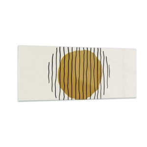 Obraz na skle - Abstrakcia kmitajúca žiarom - 100x40 cm