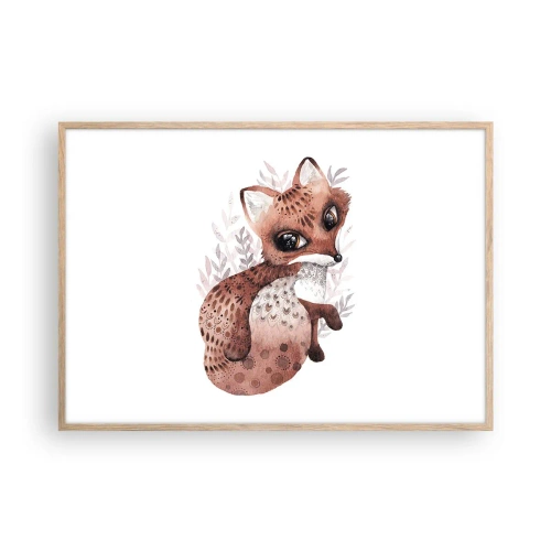 Plagát v ráme zo svetlého duba - Proste sa zamilovať - 100x70 cm