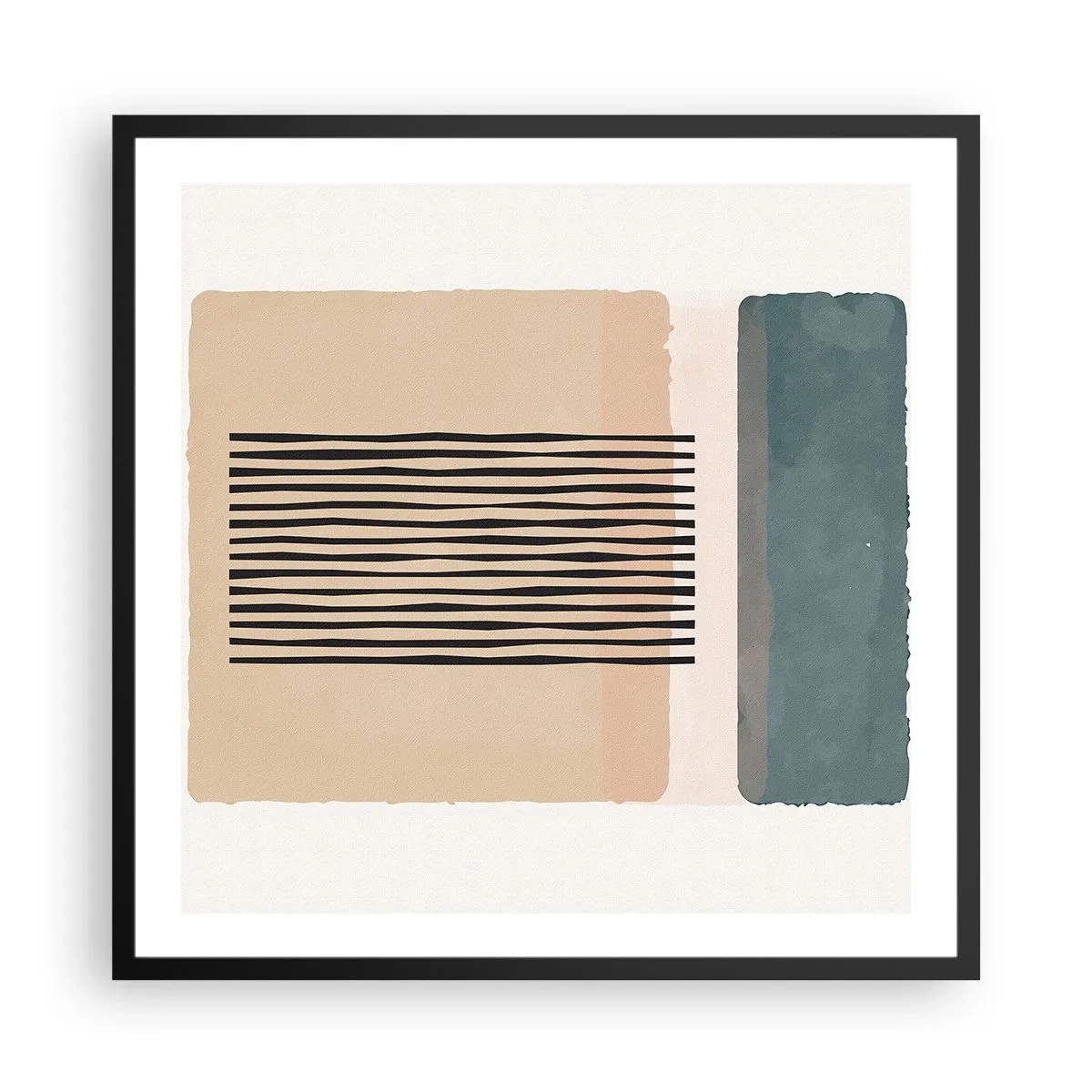 Plagát v čiernom ráme - Všetko v poriadku - 60x60 cm