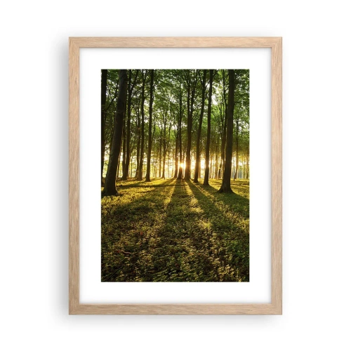Plagát v ráme zo svetlého duba - Fotografie všetkých jarí - 30x40 cm