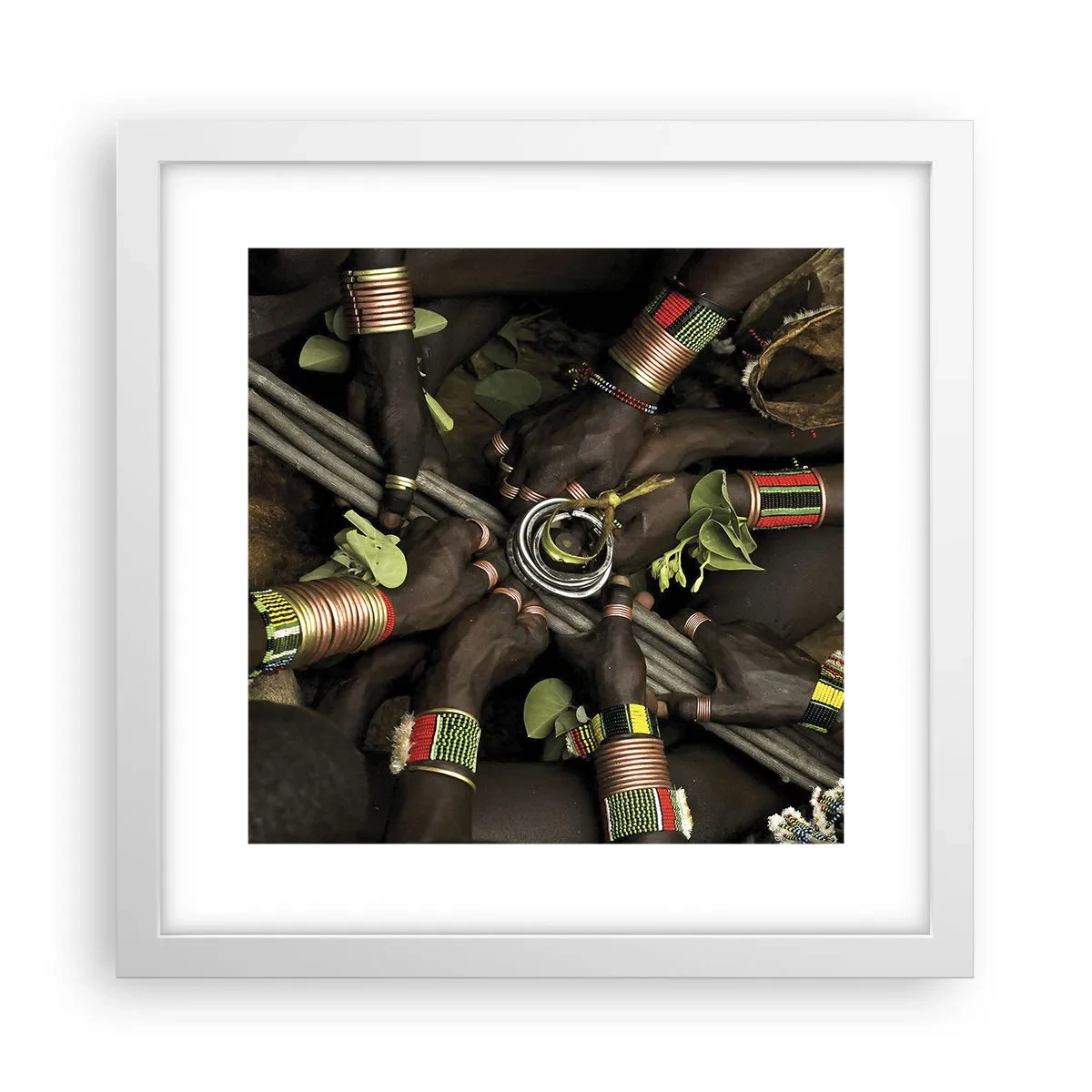 Plagát v bielom ráme - Sme spolu - 30x30 cm