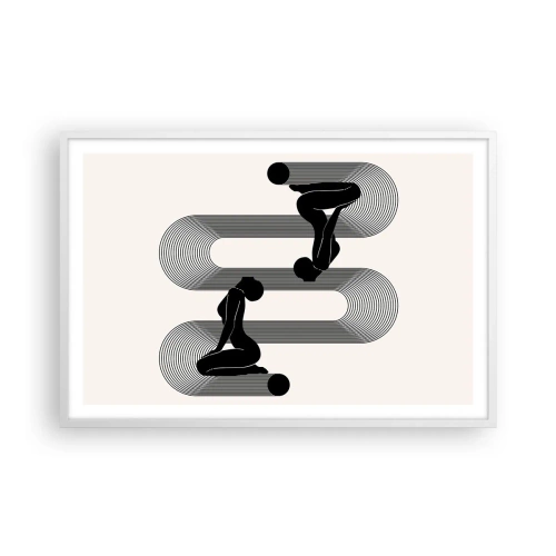 Plagát v bielom ráme - Zmyselná symetria - 91x61 cm