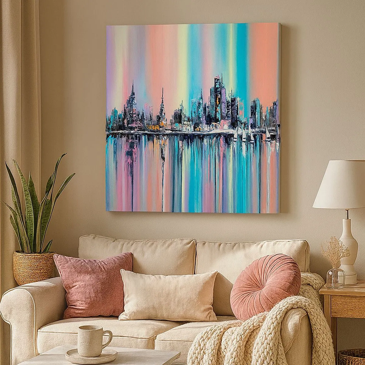 Obraz na plátne - Nočný prúd svetla - 30x30 cm