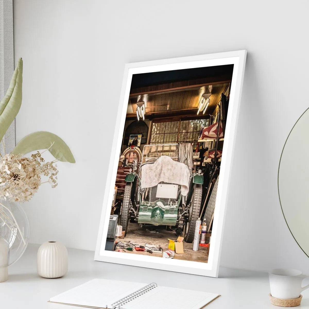 Plagát v bielom ráme - Späť do minulosti - 70x100 cm