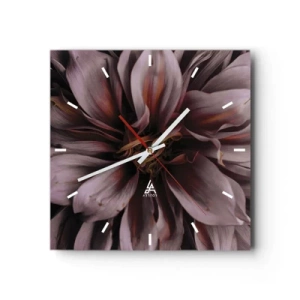 Nástenné hodiny - Kvetinové srdce - 30x30 cm