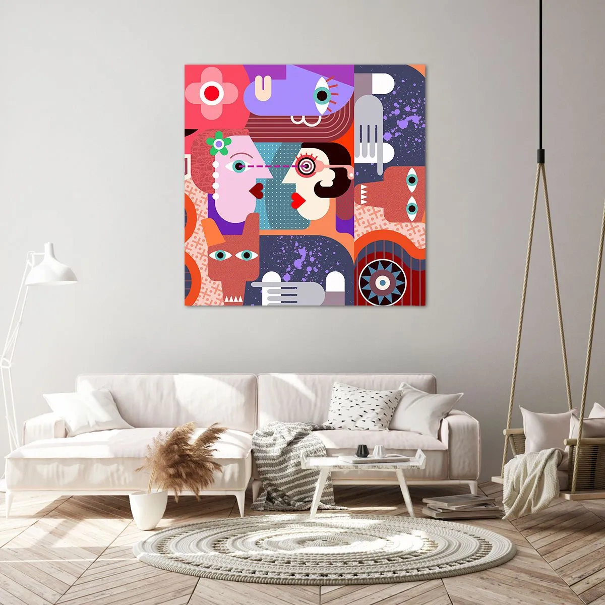 Obraz na plátne - Tvárou v tvár - 60x60 cm