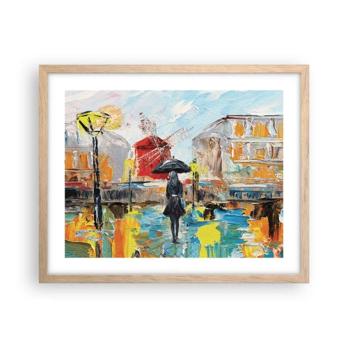 Plagát v ráme zo svetlého duba - Parížske legendy - 50x40 cm