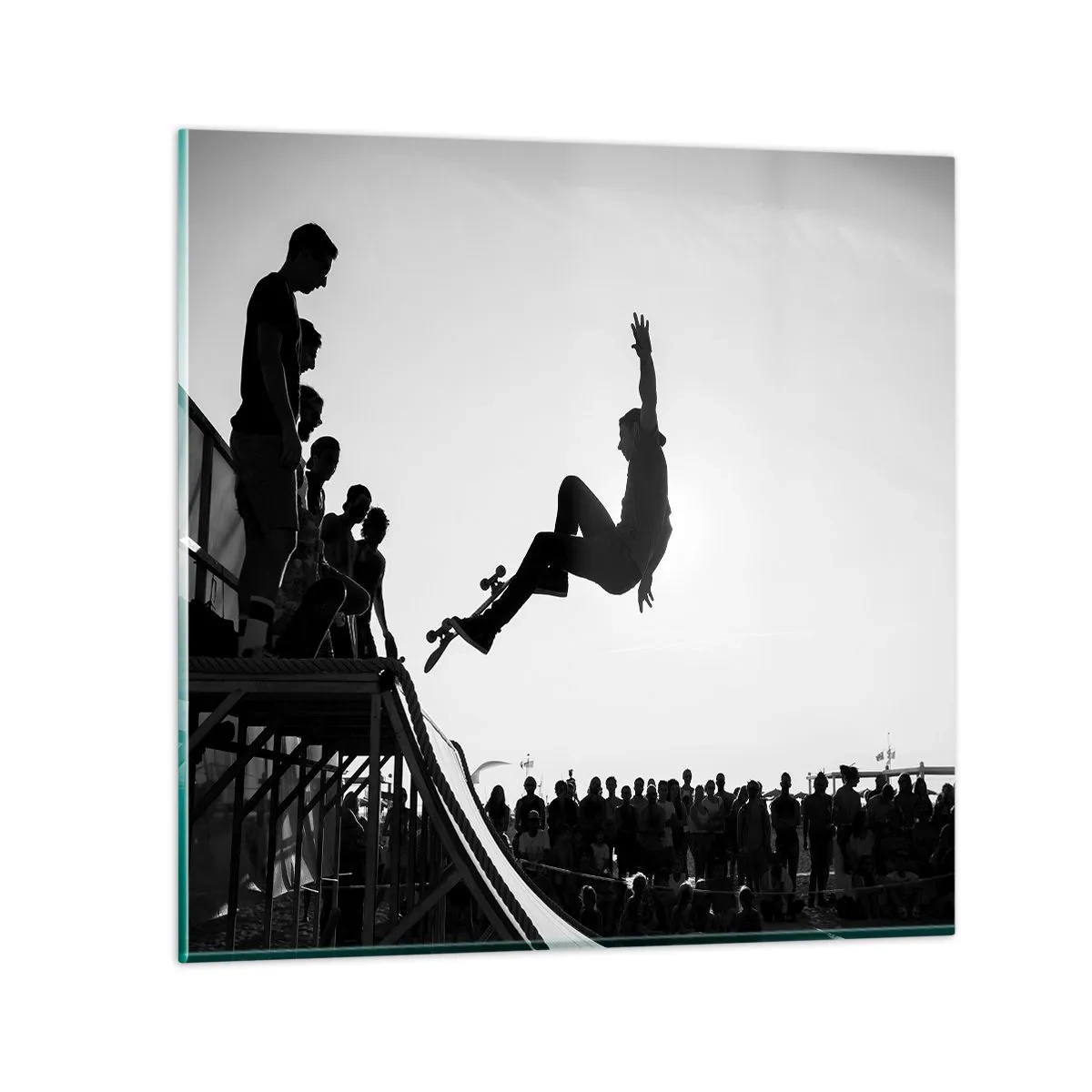 Obraz na skle - Hrdinovia a diváci - 60x60 cm