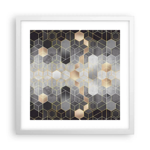 Plagát v bielom ráme - Diamantová kompozícia - 40x40 cm