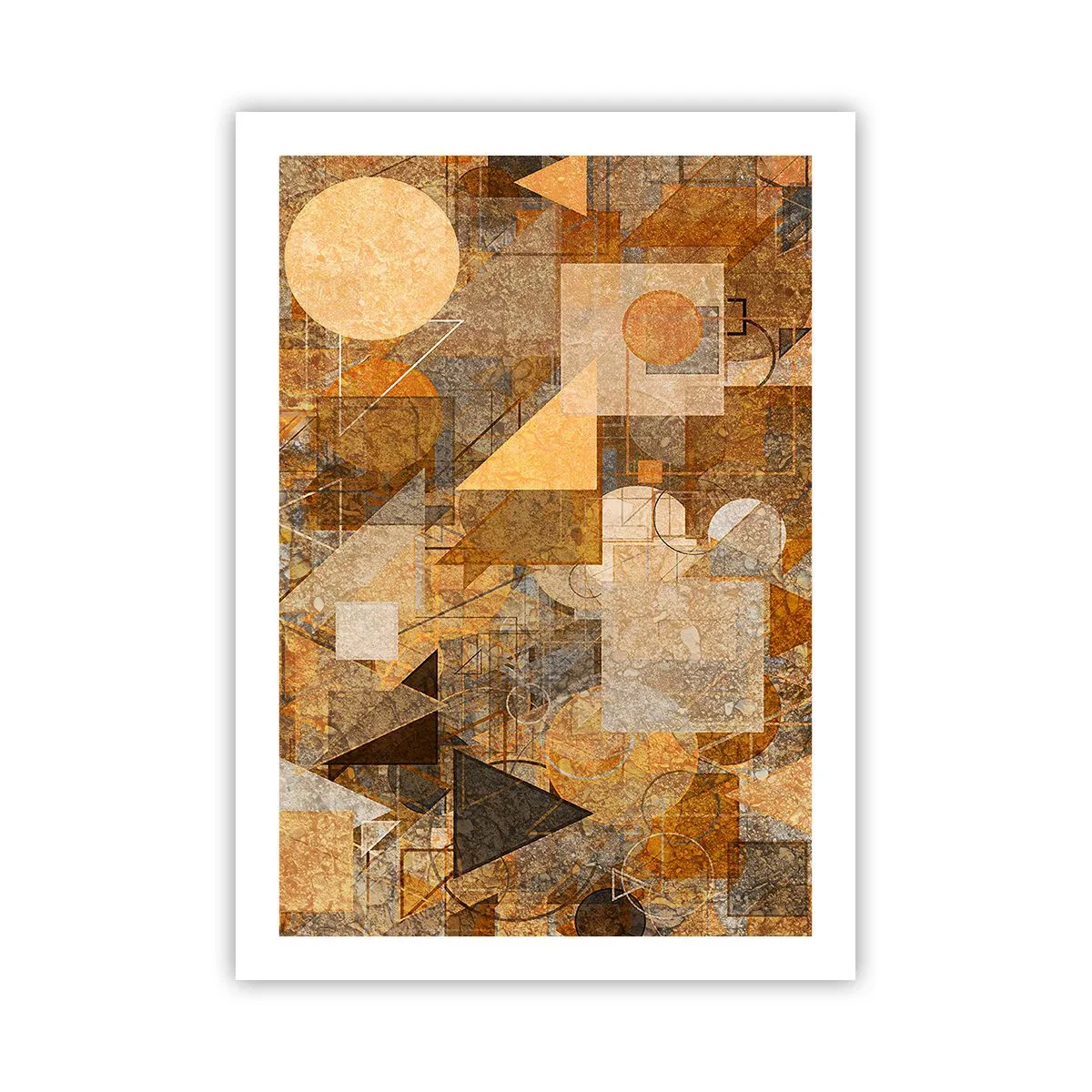 Plagát - Kubistické bronzové štúdium - 50x70 cm