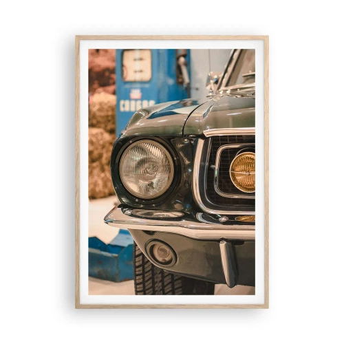 Plagát v ráme zo svetlého duba - Stretnutie s legendou - 70x100 cm