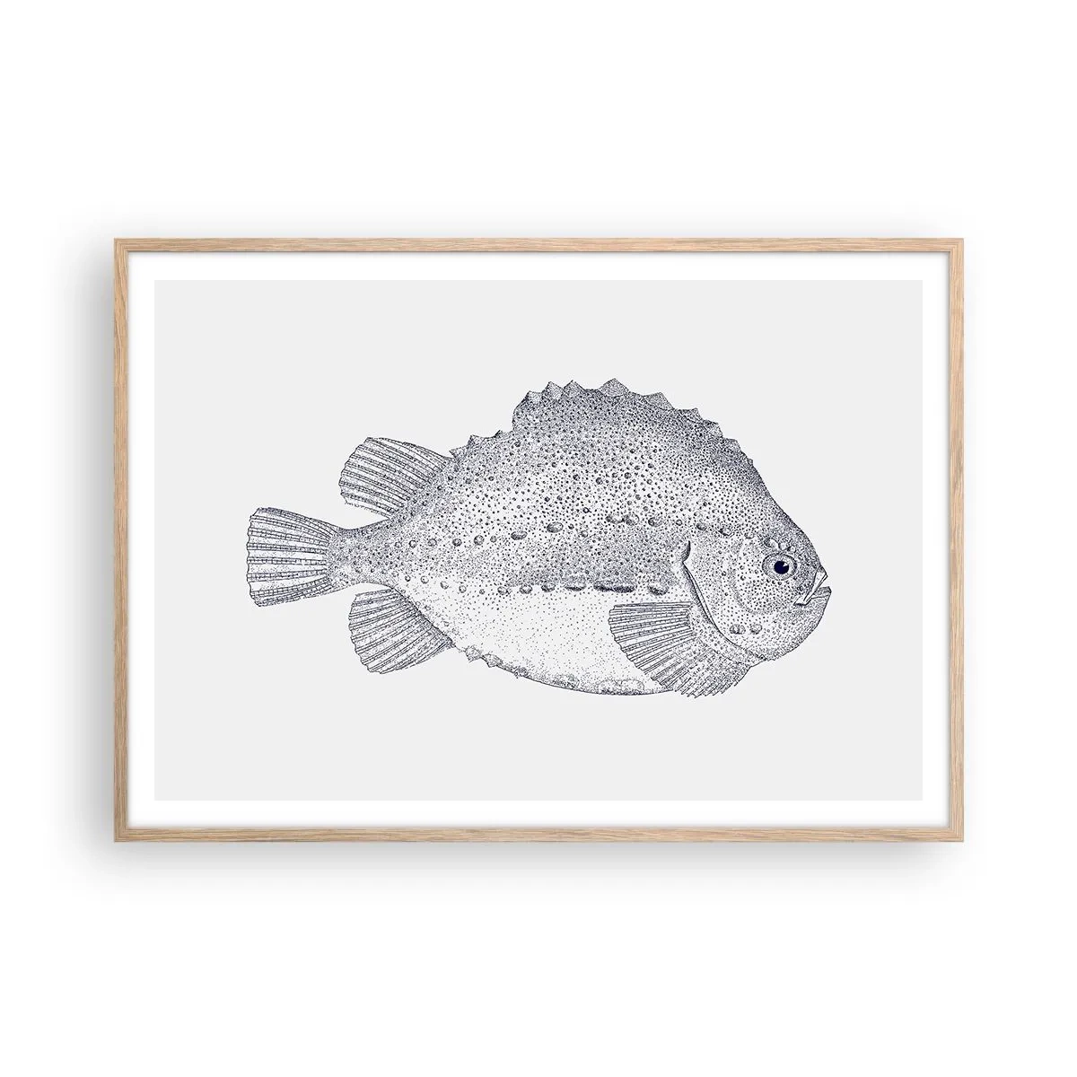 Plagát v ráme zo svetlého duba - Do albumu prírodovedca - 100x70 cm