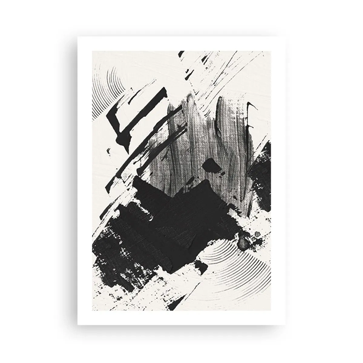 Plagát - Abstrakcia – expresia čiernej - 50x70 cm