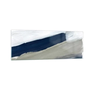Obraz na skle - Stretnutie s bielou - 140x50 cm