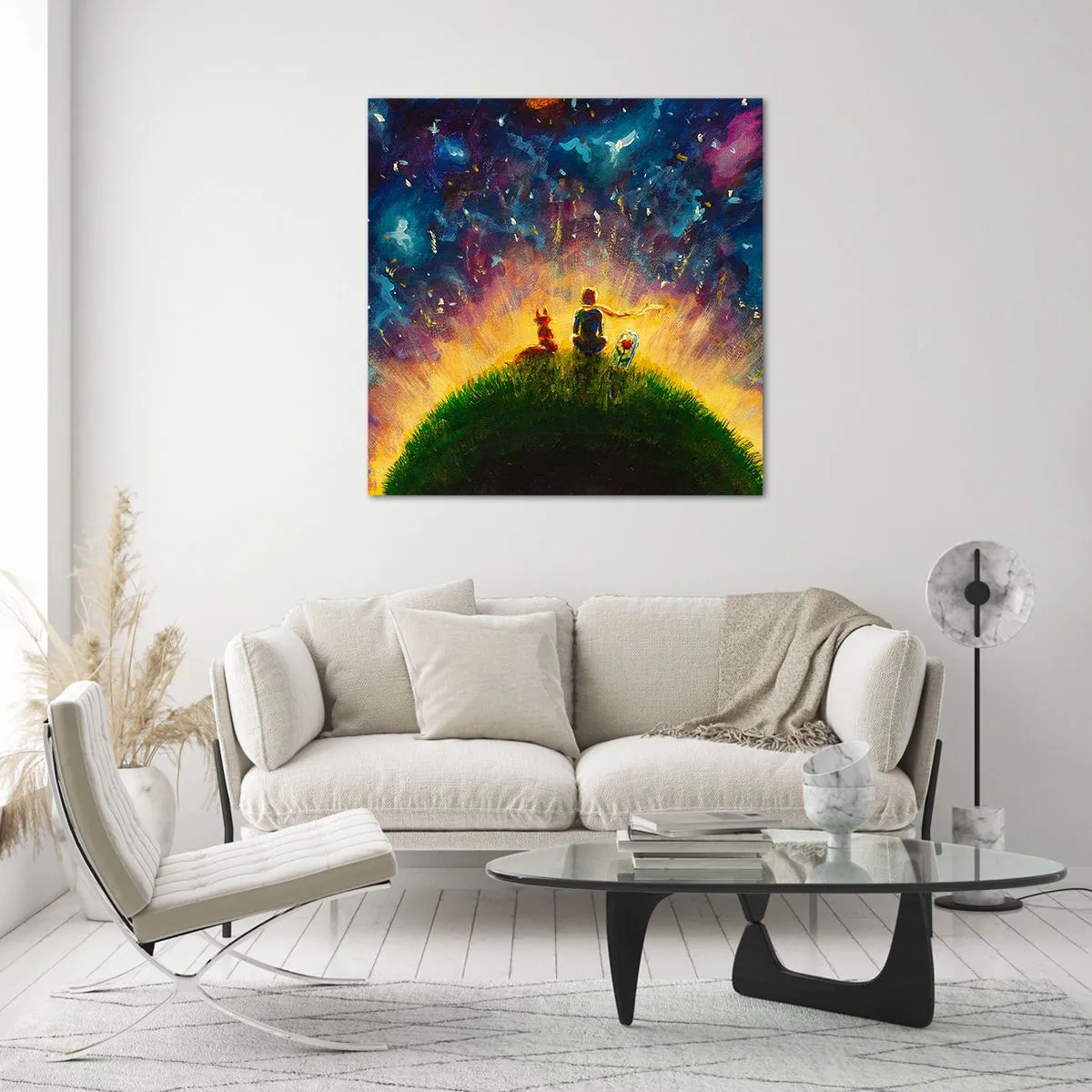 Obraz na skle - Láska a priateľstvo - celý svet - 70x70 cm