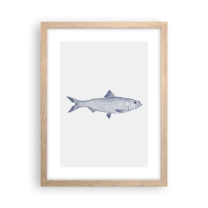 Plagát v ráme zo svetlého duba - Pozdravy zo severných morí - 30x40 cm