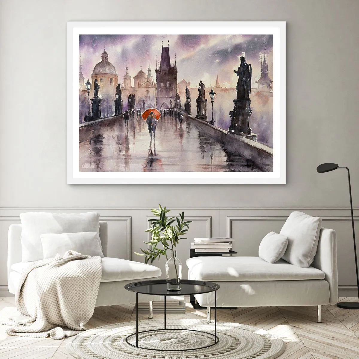 Plagát v bielom ráme - Ľudia sa nemenia - 100x70 cm