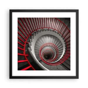 Plagát v čiernom ráme - Architektonické hry - 40x40 cm