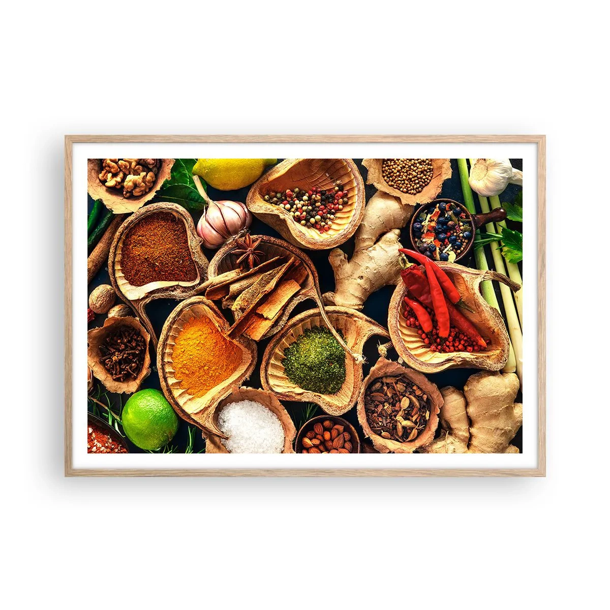 Plagát v ráme zo svetlého duba - Vezmi si, čo chceš - 100x70 cm