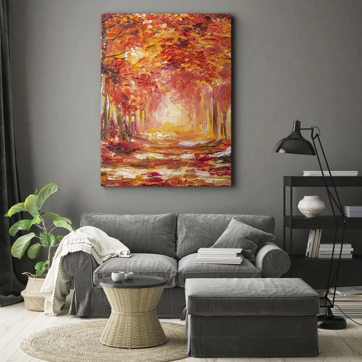 Obraz na plátne - Medený les - 50x70 cm
