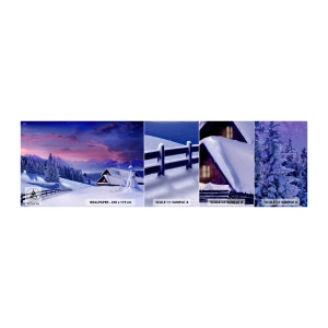 Vzorka Fototapeta Standard Eco - Tichá noc - Krajina, Zima, Alpy - 100x30 cm
