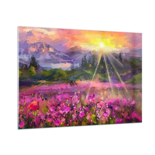 Obraz na skle - V údolí v starostlivosti slnka - 100x70 cm